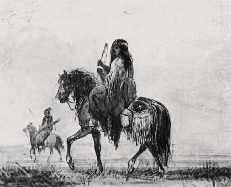Indians Fording a River, Miller, Alfred Jacob